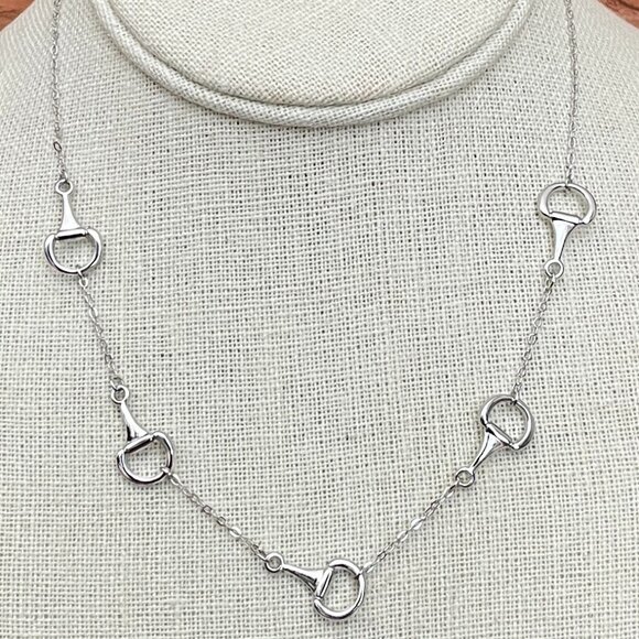 Spaced Half Snaffle Bit Necklace - Picture 3 of 3